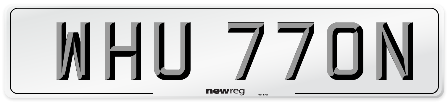 WHU 770N Number Plate from New Reg